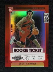 Scottie Barnes [Red] #22 Basketball Cards 2021 Panini Contenders Optic Rookies Prices