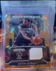 Kevin Durant [Orange Ice] Basketball Cards 2021 Panini Prizm Sensational Swatches Prices