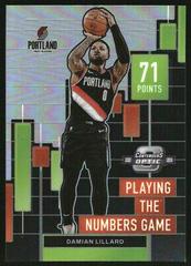 Damian Lillard #2 Basketball Cards 2022 Panini Contenders Optic Playing the Numbers Game Prices