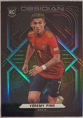 Yeremy Pino [Electric Etch Neon Blue Flood] Soccer Cards 2021 Panini Obsidian Prices