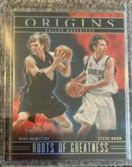 Steve Nash / Dirk Nowitzki [Red] #24 Basketball Cards 2023 Panini Origins Roots of Greatness Prices