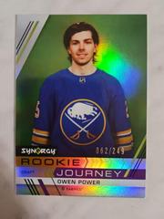 Owen Power [Green] #RJ-10 Hockey Cards 2022 Upper Deck Synergy Rookie Journey Draft Prices