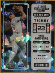 Ryne Sandberg [Navy Blue Ice] Baseball Cards 2023 Panini Chronicles Contenders Optic Prices