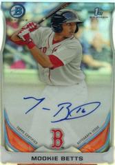Mookie Betts [Refractor] #MB Baseball Cards 2014 Bowman Chrome Autograph Prospects Prices