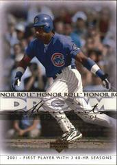 Sammy Sosa #63 Baseball Cards 2002 Upper Deck Honor Roll Prices