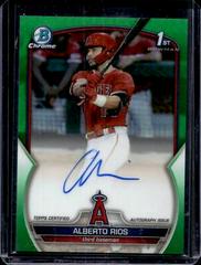 Alberto Rios [Green] #CDA-AR Baseball Cards 2023 Bowman Draft Chrome Prospect Autographs Prices