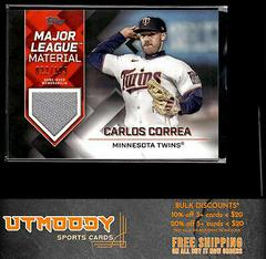 Carlos Correa [Black] #MLM-CC Baseball Cards 2023 Topps Series 1 Major League Material Relics Prices