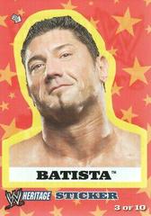 Batista Wrestling Cards 2005 Topps Heritage WWE Stickers Prices
