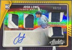 Josh Lowe [Spectrum Gold] #TT4S-JL Baseball Cards 2022 Panini Absolute Tools of the Trade 4 Swatch Signatures Prices