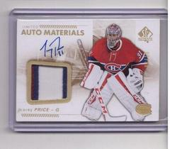 Carey Price [Limited Patch Autograph] #31 Hockey Cards 2016 SP Authentic Prices