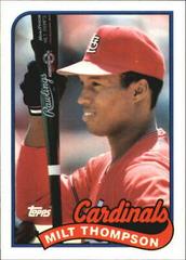 Milt Thompson #118T Baseball Cards 1989 Topps Traded Tiffany Prices