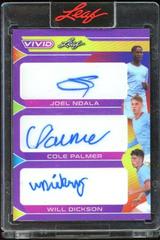 Joel Ndala , Cole Palmer , Will Dickson [Purple] Soccer Cards 2022 Leaf Vivid Triple Autographs Prices