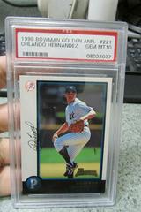 Orlando Hernandez #221 Baseball Cards 1998 Bowman Chrome Golden Anniversary Prices