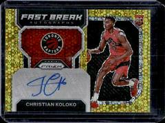 Christian Koloko [Gold] #FBR-CKR Basketball Cards 2022 Panini Prizm Fast Break Rookie Autographs Prices