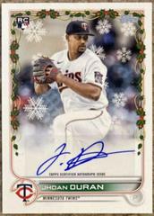 Jhoan Duran Baseball Cards 2022 Topps Holiday Autographs Prices