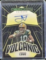 Jordan Love [Electric Etch Yellow] #10 Football Cards 2023 Panini Obsidian Volcanic Signature Prices