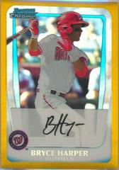 Bryce Harper [Gold Refractor] #BCP1 Baseball Cards 2011 Bowman Chrome Prospects Prices