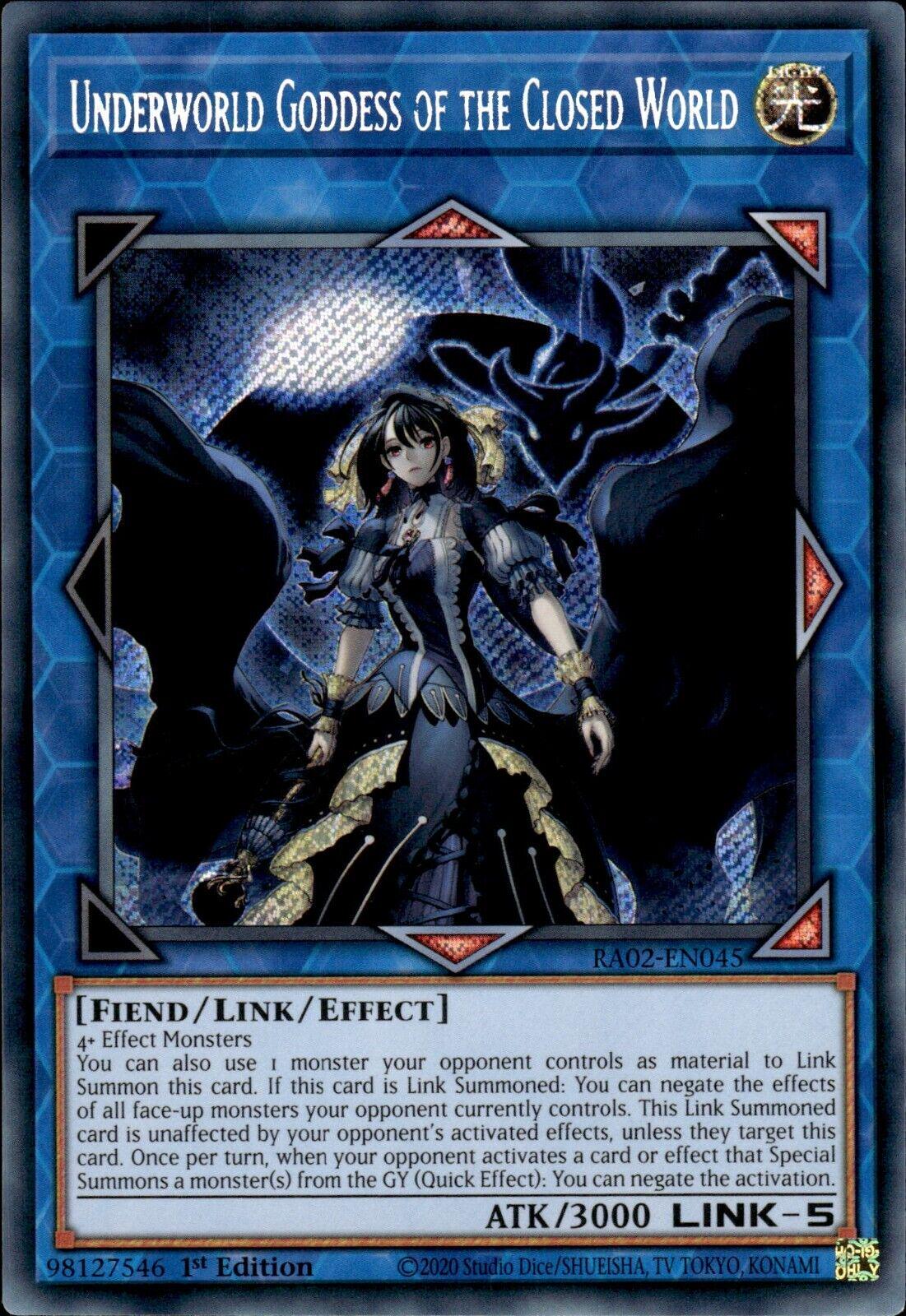 Underworld Goddess of the Closed World [Secret Rare] RA02-EN045 Prices ...