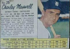 Charlie Maxwell [Hand Cut] #25 Baseball Cards 1962 Jell O Prices