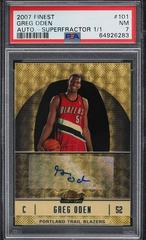 Greg Oden [Autograph Refractor] #101 Basketball Cards 2007 Finest Prices