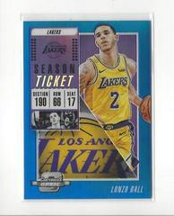 Lonzo Ball [Blue] #2 Basketball Cards 2018 Panini Contenders Optic Prices