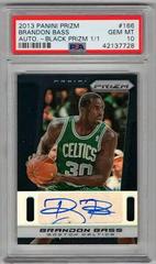 Brandon Bass [Black Prizm 1/1] Basketball Cards 2013 Panini Prizm Autograph Prices