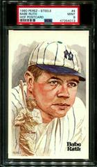 Babe Ruth #4 Baseball Cards 1980 Perez Steele HOF Postcard Prices