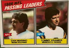 Dan Marino, Tommy Kramer [Passing Leaders] #227 Football Cards 1987 Topps Prices