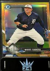 Miguel Cabrera [Gold Refractor] #61 Baseball Cards 2018 Bowman Chrome Prices