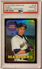 Ichiro [Chrome Black Refractor] #716 Baseball Cards 2018 Topps Heritage Prices