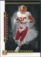 Adrian Peterson [Gold] #99 Football Cards 2020 Panini Impeccable Prices