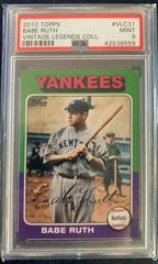 Babe Ruth Baseball Cards 2010 Topps Vintage Legends Collection Prices