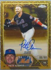 Pete Alonso #CGA-PA Baseball Cards 2023 Topps Gilded Collection Chrome Gold Etch Autographs Prices