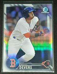 Rafael Devers [Chrome Refractor] Baseball Cards 2016 Bowman Prospects Prices