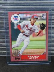 Bryson Stott [Red] #87TBU-37 Baseball Cards 2022 Topps Update 1987 Prices