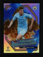 Kevin De Bruyne [Blue Gold] Soccer Cards 2021 Topps Finest UEFA Champions League Prized Footballers Fusion Prices