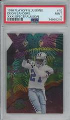 Deion Sanders [XXXI Spectralusion] #10 Football Cards 1996 Playoff Illusions Prices