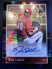 Nick Lodolo [Pandora Purple] #R88S-NL Baseball Cards 2022 Panini Donruss Optic Retro 1988 Signatures Prices