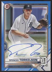 Spencer Torkelson [Blue] Baseball Cards 2021 Bowman Paper Prospects Autographs Prices