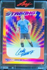 Luis Suarez [Orange] Soccer Cards 2022 Leaf Vivid Striking Autographs Prices