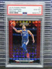 Ben Simmons [Red] Basketball Cards 2018 Panini Prizm Mosaic Prices