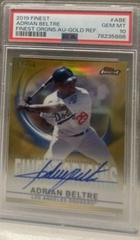 Adrian Beltre [Gold Refractor] #ABE Baseball Cards 2019 Topps Finest Origins Autograph Prices