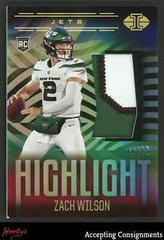 Zach Wilson [Gold] #HS-ZW Football Cards 2021 Panini Illusions Highlight Swatches Prices
