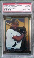 Carl Crawford #440 Baseball Cards 1999 Bowman Chrome International Prices