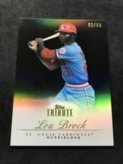 Lou Brock [Black] #100 Baseball Cards 2012 Topps Tribute Prices