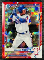 Maximo Acosta [Red] #BCP-163 Baseball Cards 2021 Bowman Chrome Sapphire Prospects Prices