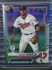 Aaron Sabato [Sky Blue Foil] #BD-163 Baseball Cards 2021 Bowman Draft 1st Edition Prices