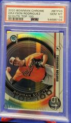 Grayson Rodriguez [Orange Refractor] #BTP49 Baseball Cards 2020 Bowman Chrome Scouts' Top 100 Prices