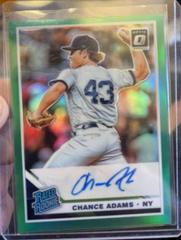 Chance Adams [Green] Baseball Cards 2019 Panini Donruss Optic Rated Rookie Signatures Prices