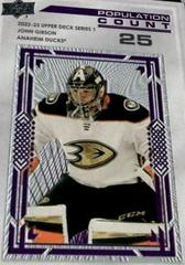 John Gibson [25] Hockey Cards 2022 Upper Deck Population Count Prices